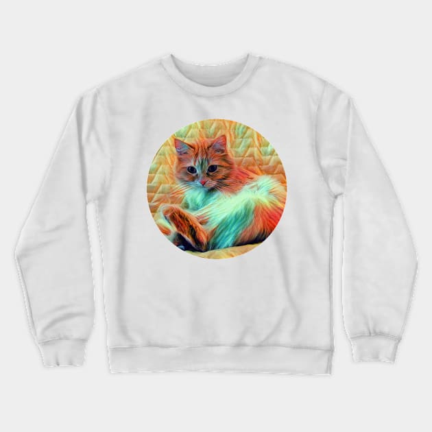 Curious floppy cat Crewneck Sweatshirt by GoranDesign